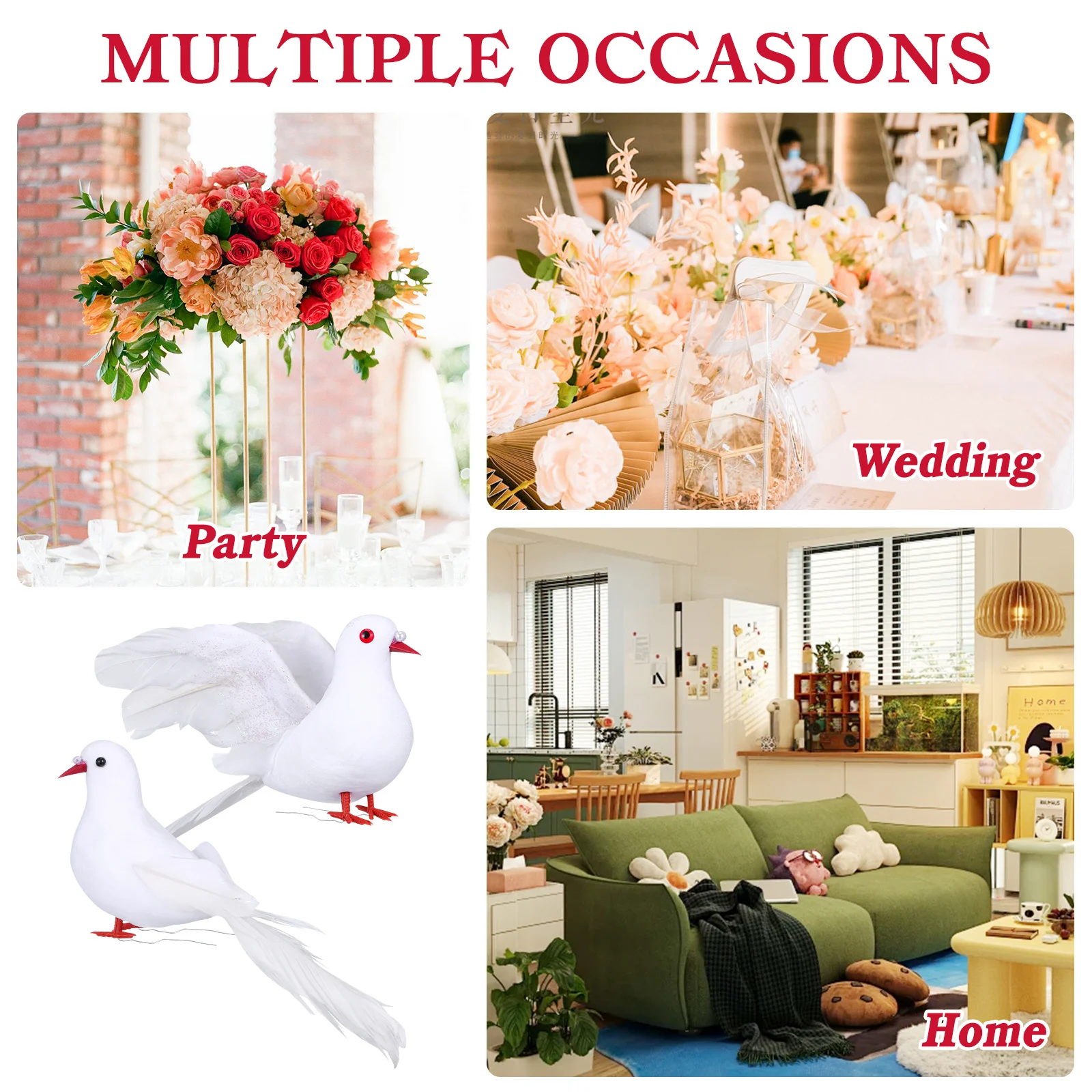2 pcs Peace For Pigeon Bird Decoration Wedding Pigeon Home Decoration Landscape Display White Gift
2 pcs Peace For Pigeon Bird Decoration Wedding Pigeon Home Decoration Landscape Display White Gift
