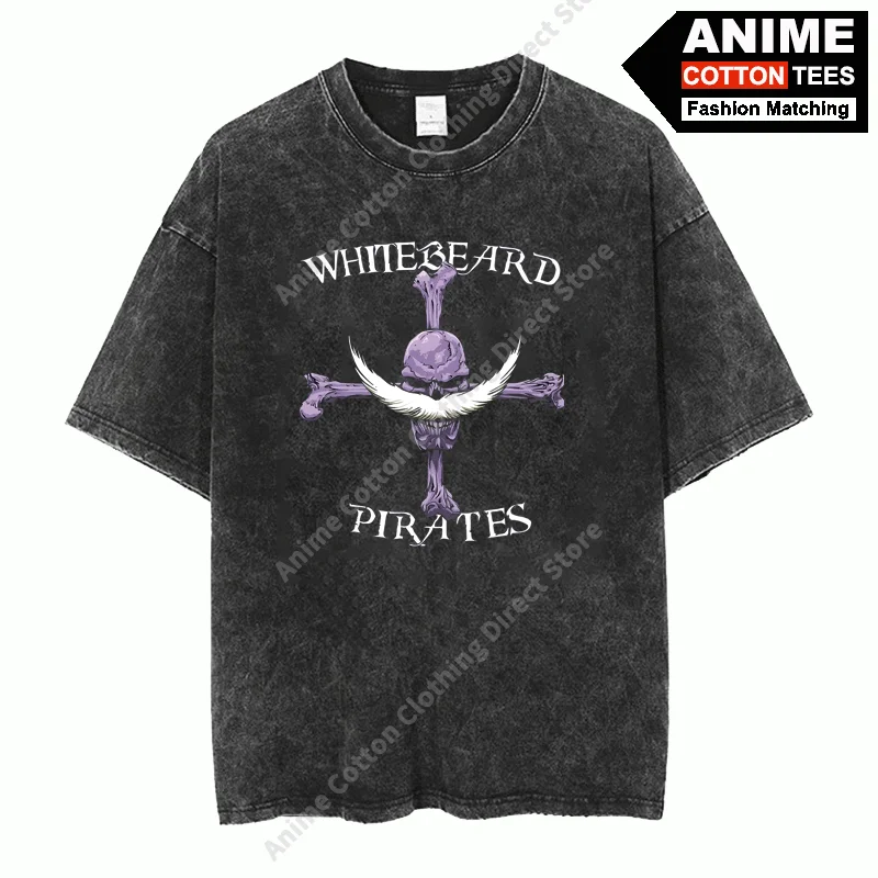 Retro Washed Street styl T Shirt Anime ONE PIECE - Whitebeard Pirates Print Clothes Cotton Loose Men Women Short Sleeve Tees
Retro Washed Street styl T Shirt Anime ONE PIECE - Whitebeard Pirates Print Clothes Cotton Loose Men Women Short Sleeve Tees
