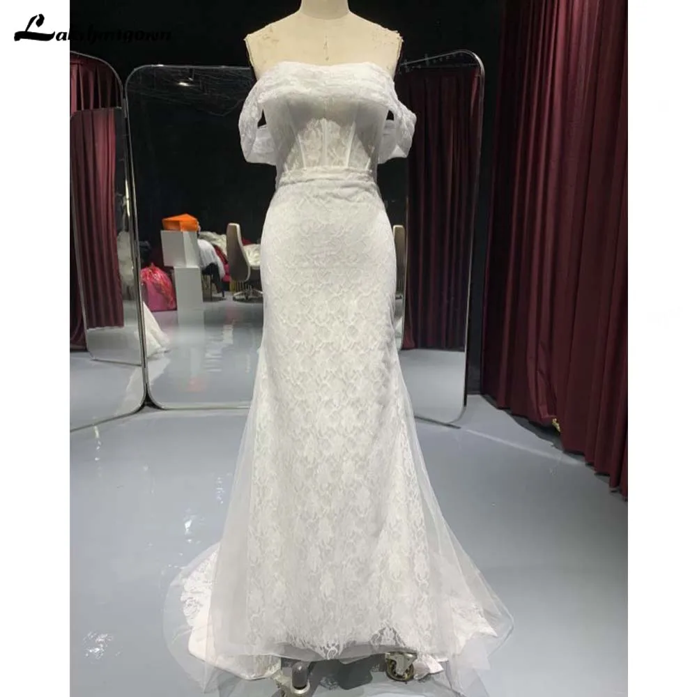 Mermaid Wedding Gown with Off-The-Shoulder Sleeves Gorgeous Lace Wedding Dress for Brides 2024 Sexy Bridal Gown Customized
Mermaid Wedding Gown with Off-The-Shoulder Sleeves Gorgeous Lace Wedding Dress for Brides 2024 Sexy Bridal Gown Customized