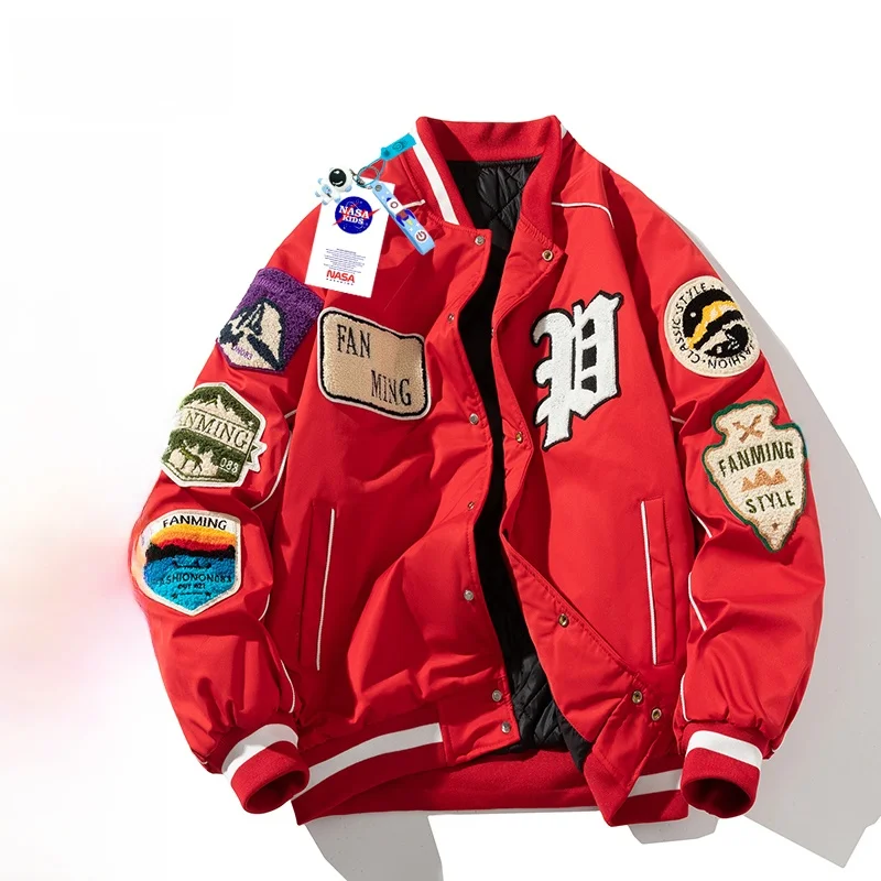 New Year Red Thiened Cotton Jaet Men's Casual Loose Baseball Sle Spring Autumn Winter Outerwear Waterproof Zipper Closure
New Year Red Thiened Cotton Jaet Men's Casual Loose Baseball Sle Spring Autumn Winter Outerwear Waterproof Zipper Closure