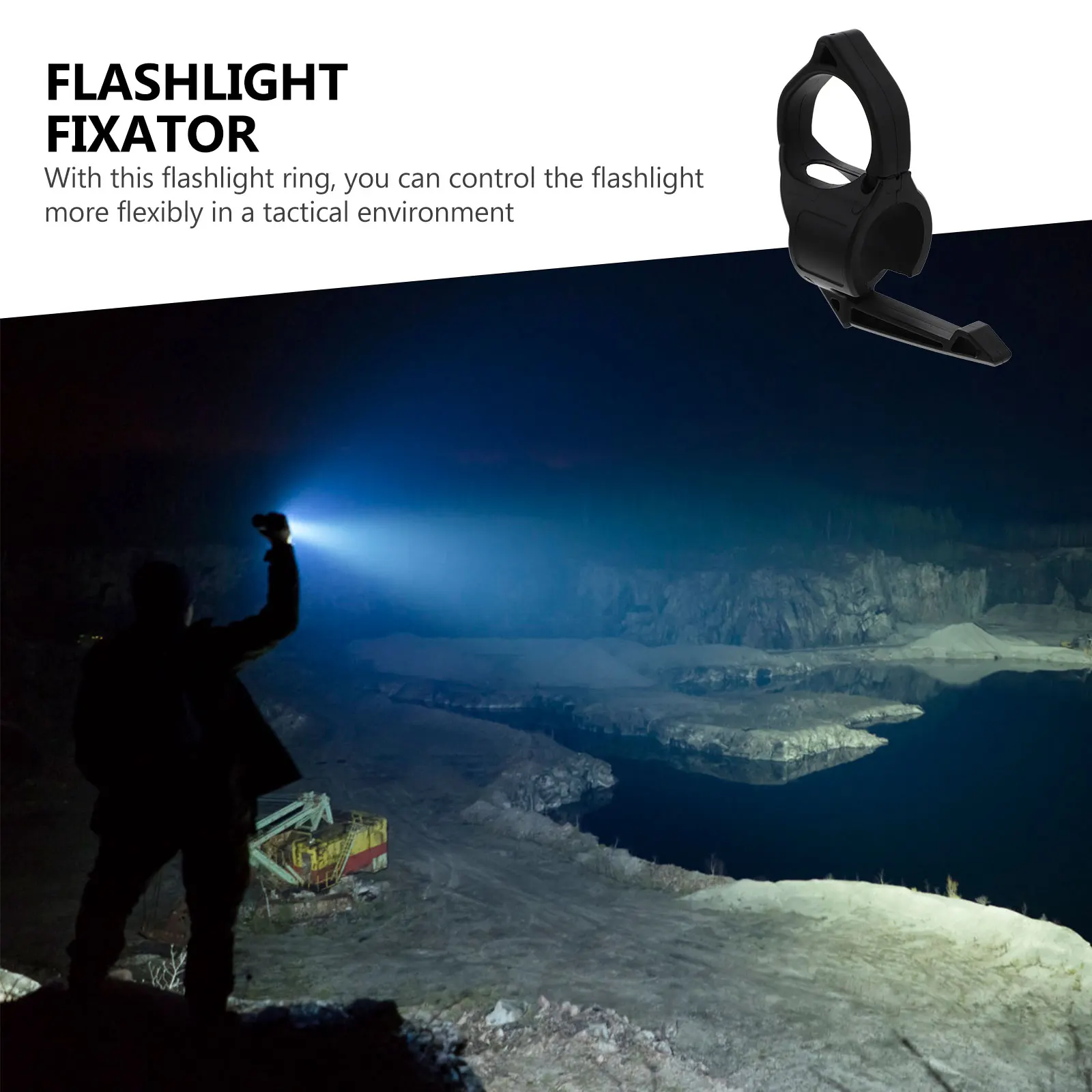Flashlight Ring Adapter Portable Fixator Hunting Loop Retaining Clip H held Holder Tool Outdoor Flashlight Clip Nylon 
Flashlight Ring Adapter Portable Fixator Hunting Loop Retaining Clip H held Holder Tool Outdoor Flashlight Clip Nylon