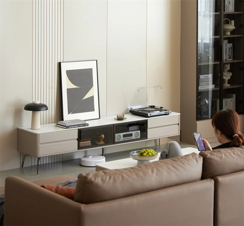 TV Stand Cabinet Modern Luxury Coffee Table Combination Living Room Bedroom Table Top TV Cabinet
TV Stand Cabinet Modern Luxury Coffee Table Combination Living Room Bedroom Table Top TV Cabinet