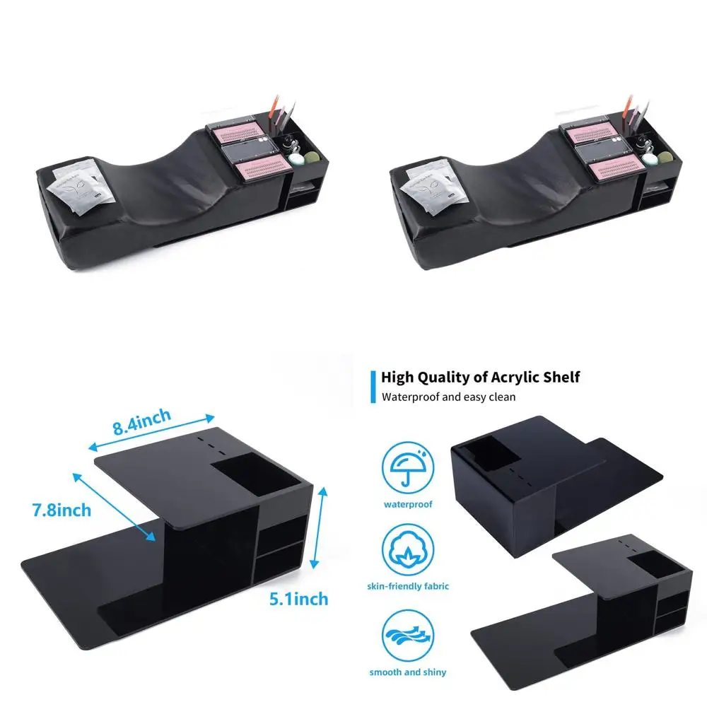 Черная водонепроницаемая подушка для наращивания ресниц из искусственной кожи с акриловой полкой-органайзером
Черная водонепроницаемая подушка для наращивания ресниц из искусственной кожи с акриловой полкой-органайзером