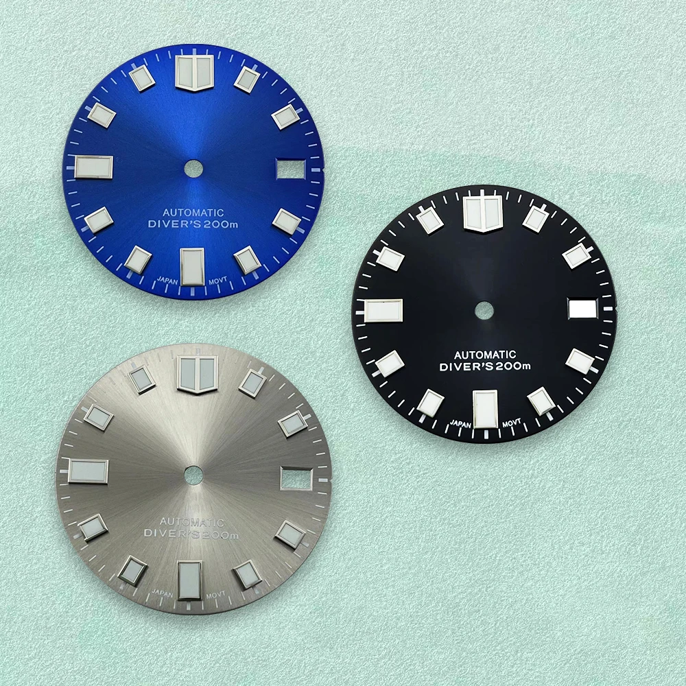 High Quality 28.5mm S Logo Diving Dial Fit NH35/NH36/4R Movement Sunburst Strong Green Luminous Watch Modification Accessories
High Quality 28.5mm S Logo Diving Dial Fit NH35/NH36/4R Movement Sunburst Strong Green Luminous Watch Modification Accessories