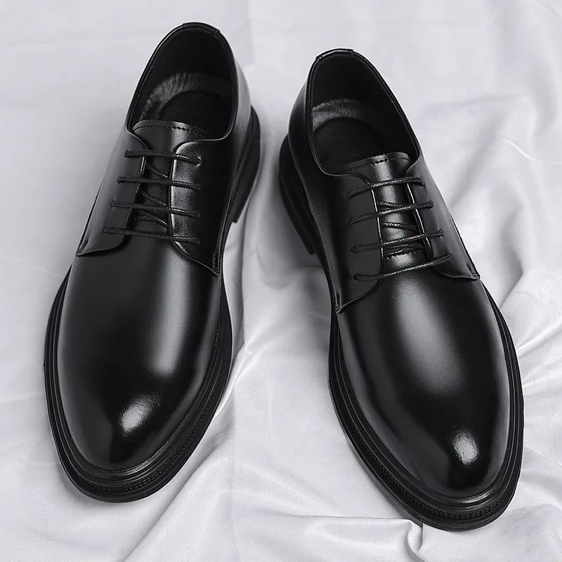Mens Dress Shoes Wedding Shoes Luxury Leather Shoe Trend Round Toe Banquet Social Shoe Man Soft Comfort Lace-Up Business Shoes
Mens Dress Shoes Wedding Shoes Luxury Leather Shoe Trend Round Toe Banquet Social Shoe Man Soft Comfort Lace-Up Business Shoes