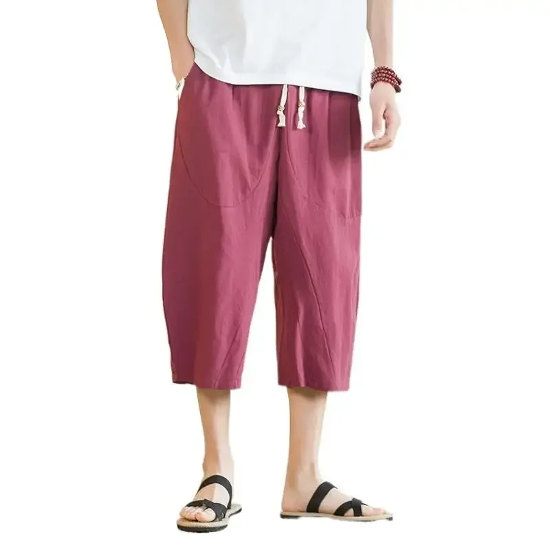 Men's Capris Men's Summer New Loose Solid Sports Casual Pants Large Personalized Versatile Chinoiserie Wide Leg Pants
Men's Capris Men's Summer New Loose Solid Sports Casual Pants Large Personalized Versatile Chinoiserie Wide Leg Pants