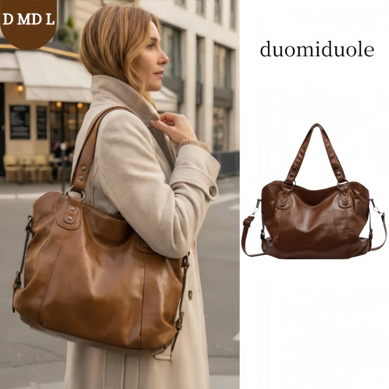 Классическая большая сумка-тоут в винтажном стиле для женщин, просторная мягкая сумка через плечо из искусственной кожи, элегантная сумка для повседневной носки
Классическая большая сумка-тоут в винтажном стиле для женщин, просторная мягкая сумка через плечо из искусственной кожи, элегантная сумка для повседневной носки