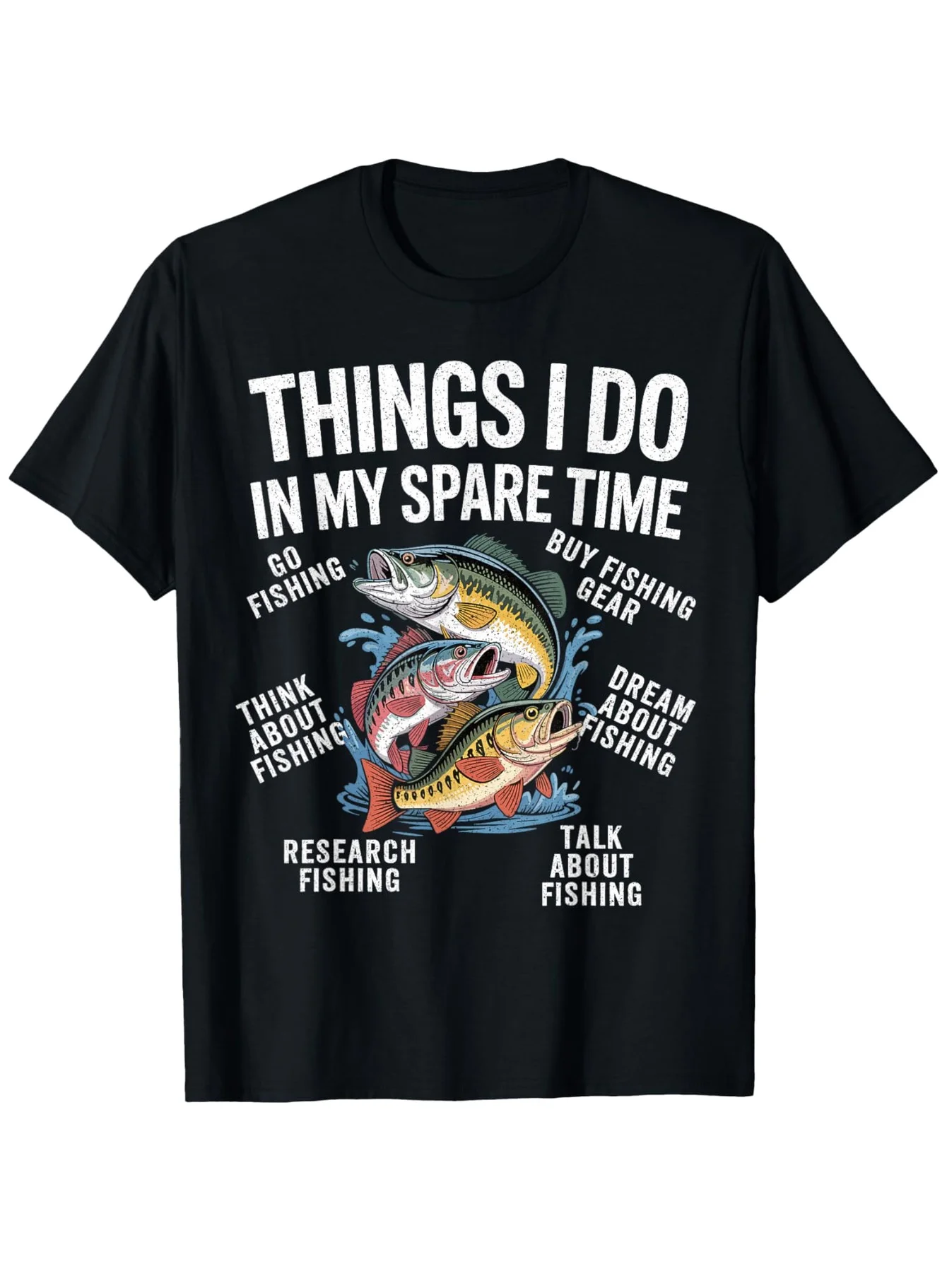 Men's Humorous Fishing Pattern T-Shirt: Activities I Love to Do in My Free Time, Including Bass
Men's Humorous Fishing Pattern T-Shirt: Activities I Love to Do in My Free Time, Including Bass