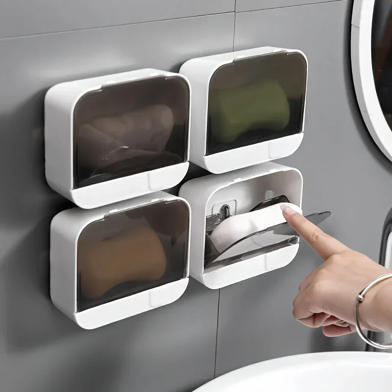 Bathroom Soap Holder Flip Lid Soap Storage Box Wall Mounted No Punch Dish with Drain Soap Holder Bathroom Dish
Bathroom Soap Holder Flip Lid Soap Storage Box Wall Mounted No Punch Dish with Drain Soap Holder Bathroom Dish