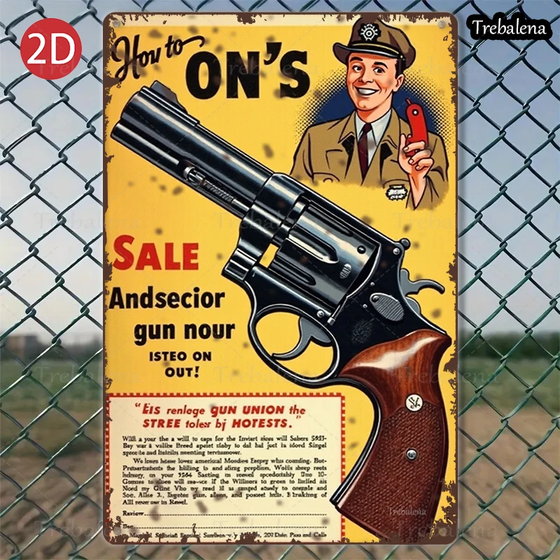 1PC 2D Flat 8*12inch Metal Sign Vintage Gun Sale Police Officer Retro Metal Sign
1PC 2D Flat 8*12inch Metal Sign Vintage Gun Sale Police Officer Retro Metal Sign