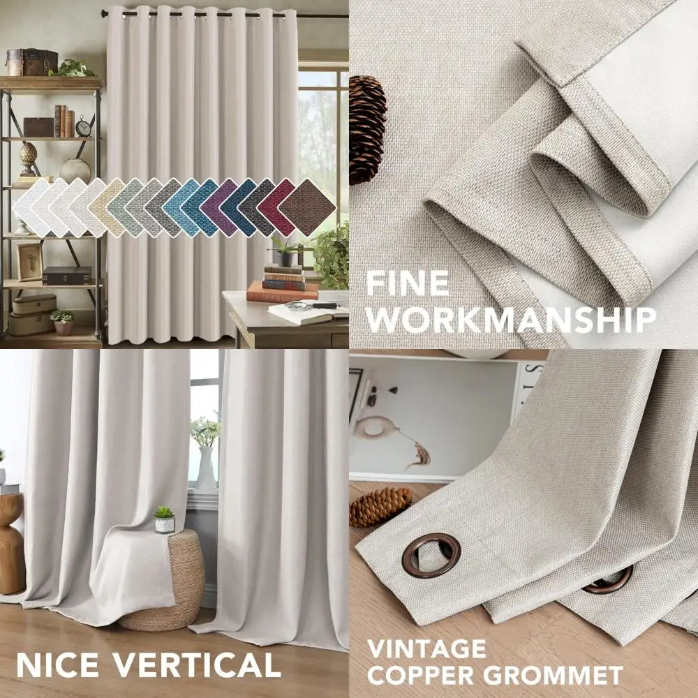 Очень широкие плотные шторы для спален и гостиных от H.VERSAILTEX, льняные затемняющие шторы для комнаты 100 x 84, для патио Doo
Очень широкие плотные шторы для спален и гостиных от H.VERSAILTEX, льняные затемняющие шторы для комнаты 100 x 84, для патио Doo