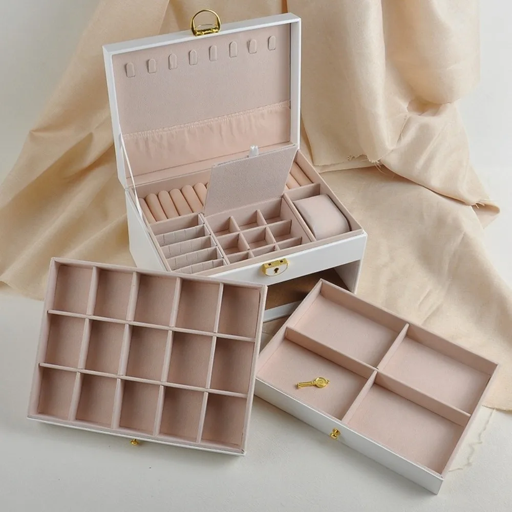 Durable 3 Layers Necklace Earring Display Case Large-Capacity Leather Drawer Jewelry Box Multifunctional Dust-Proof Storage Box
Durable 3 Layers Necklace Earring Display Case Large-Capacity Leather Drawer Jewelry Box Multifunctional Dust-Proof Storage Box