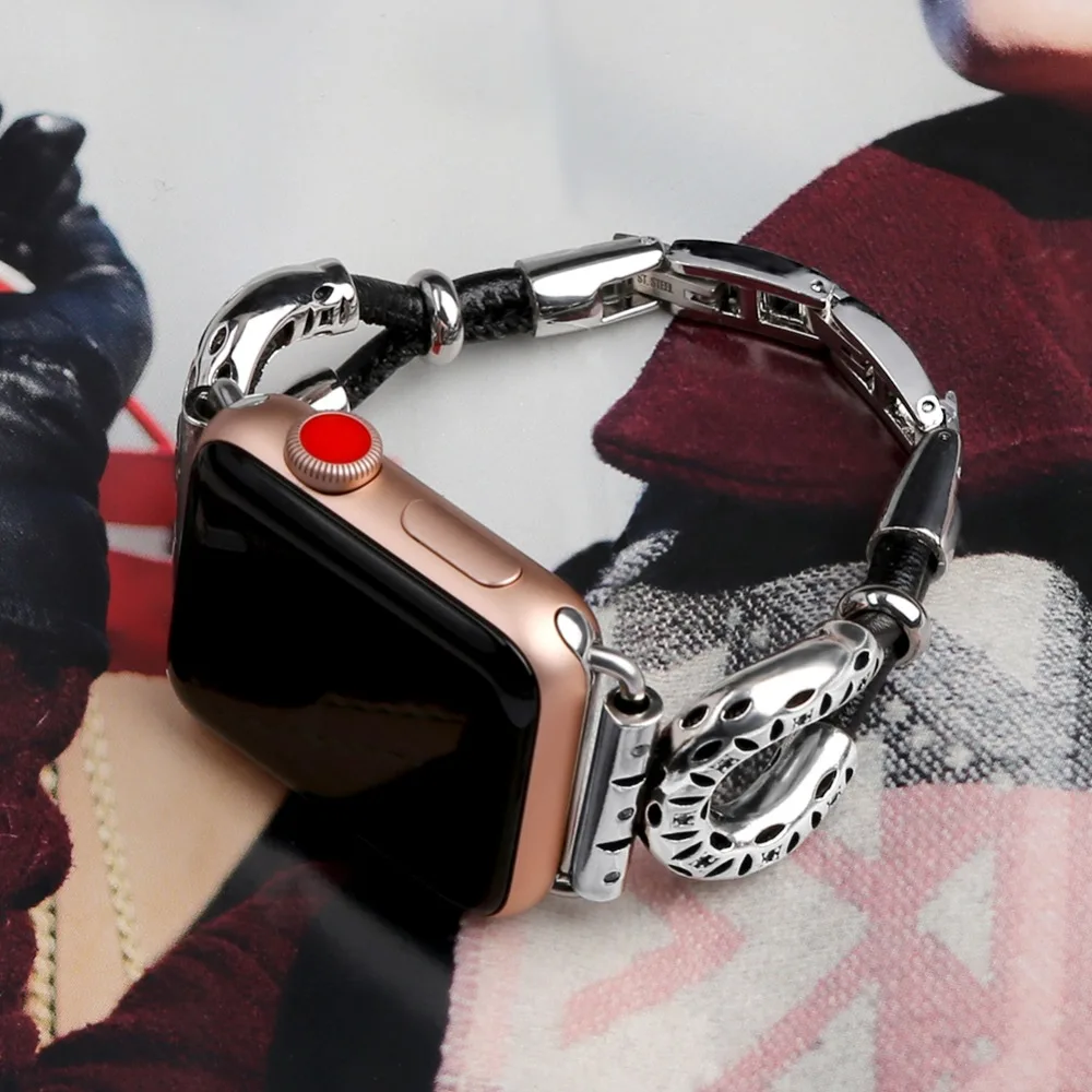 Strap For Apple Watch Band 44mm 40mm 42mm 38mm Sheepskin Rope Leather Metal Bracelet Correa iWatch Series 5 4 3 Se 6 7 45mm 41mm
Strap For Apple Watch Band 44mm 40mm 42mm 38mm Sheepskin Rope Leather Metal Bracelet Correa iWatch Series 5 4 3 Se 6 7 45mm 41mm