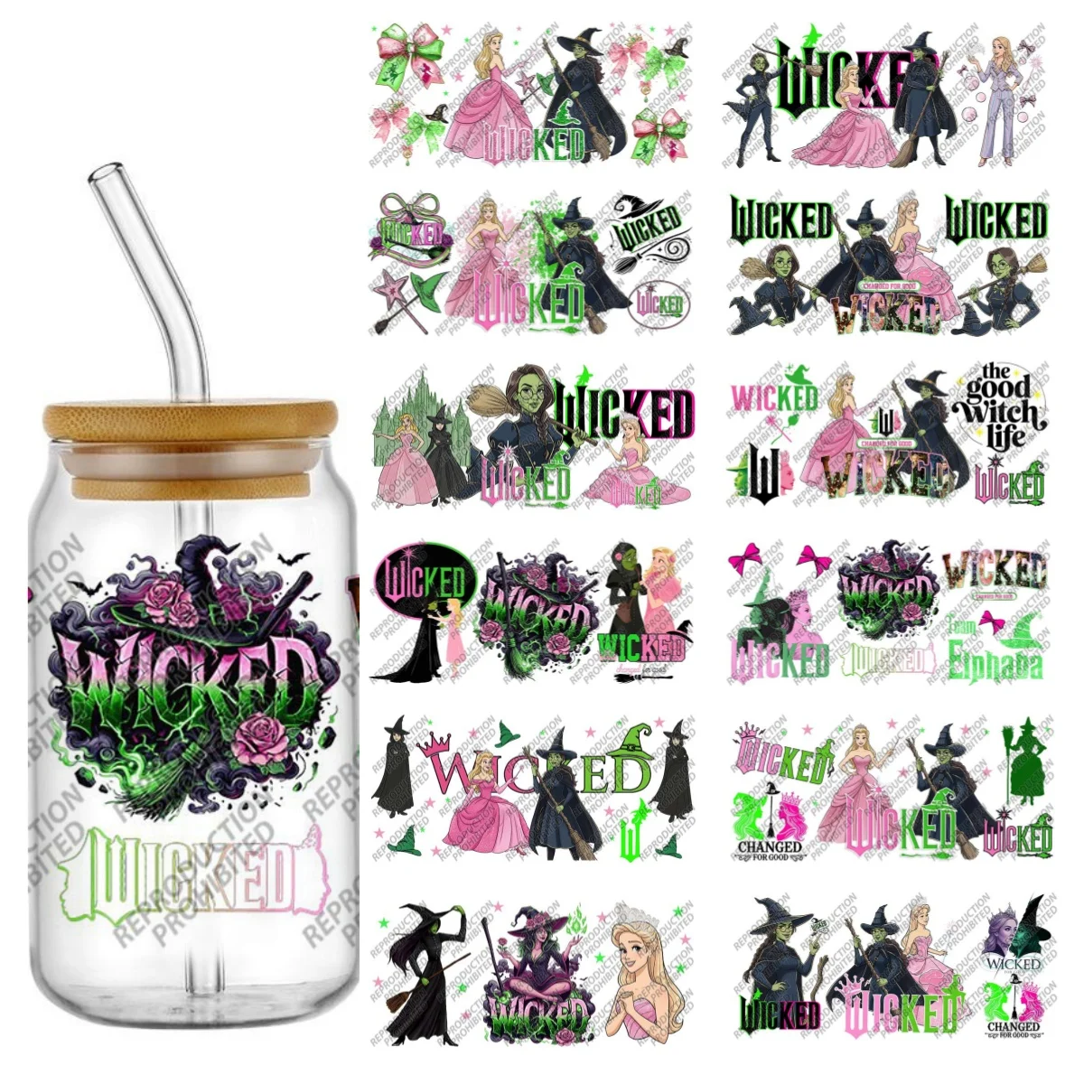 3D UV DTF Witch Bow Pattern cup wrap 16oz Glass Cup Waterproof Durable Tranfer Sticker High Quality Decals DIY
3D UV DTF Witch Bow Pattern cup wrap 16oz Glass Cup Waterproof Durable Tranfer Sticker High Quality Decals DIY