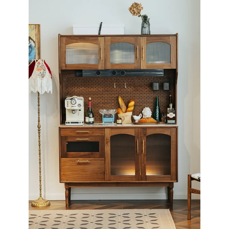 Picnic side cabinet integrated against the wall black walnut solid wood living room household tea cabinet storage cabinet locker
Picnic side cabinet integrated against the wall black walnut solid wood living room household tea cabinet storage cabinet locker