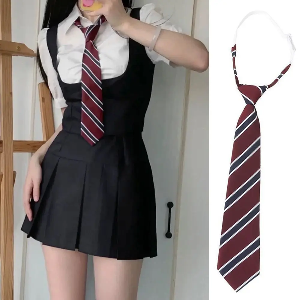 Fashion Red Striped JK Tie College Style Pre-tied Neck Ties Clothes Accessories School Student
Fashion Red Striped JK Tie College Style Pre-tied Neck Ties Clothes Accessories School Student