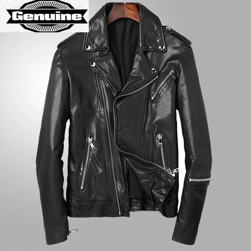 Men's Genuine Jackets Sheepskin Leather Clothes Vintage Leather Jacket Spring Autumn Casual Jaqueta Masculina SQQ313
Men's Genuine Jackets Sheepskin Leather Clothes Vintage Leather Jacket Spring Autumn Casual Jaqueta Masculina SQQ313