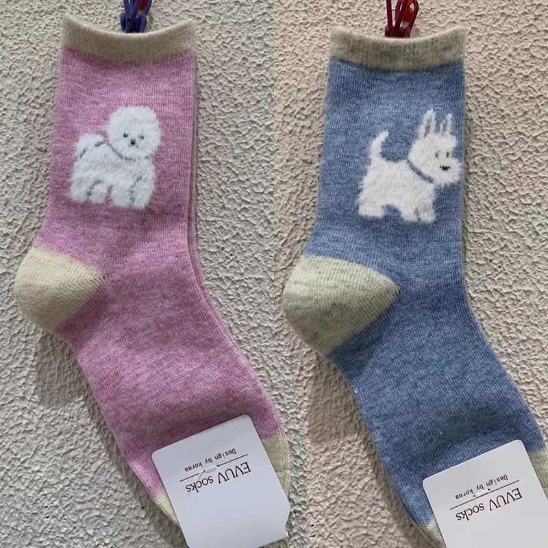 Autumn Winter plush dog Socks Women's Mid Tube Soft Comfortable Pile Fashion Warm Thick Solid Color SimpleThick Cartoon Sock
Autumn Winter plush dog Socks Women's Mid Tube Soft Comfortable Pile Fashion Warm Thick Solid Color SimpleThick Cartoon Sock