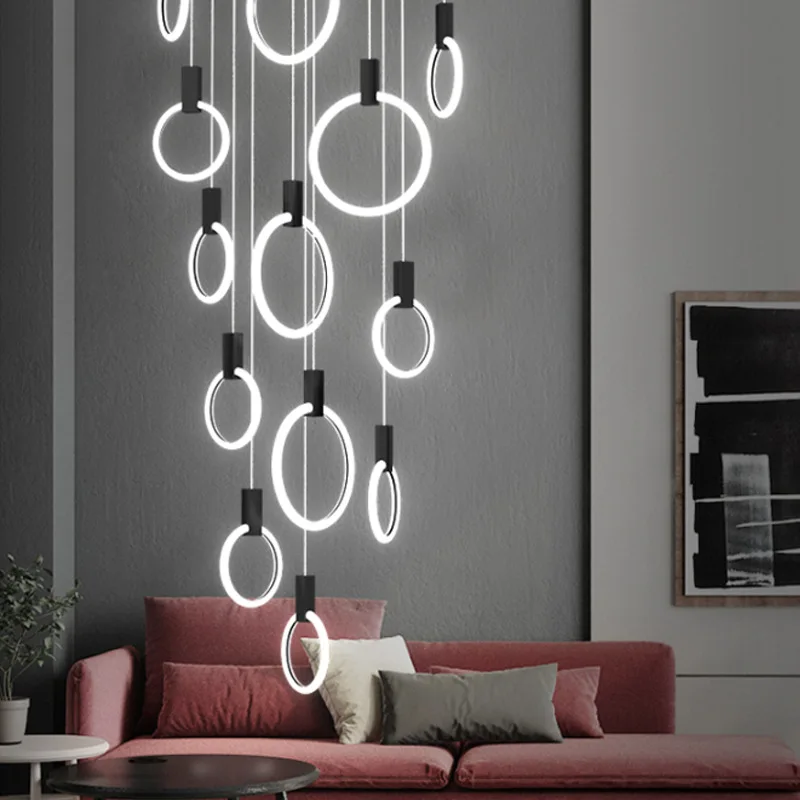 Modern Simple Circular Glass LED Pendant Lights Bedroom Bedside Staircase Lamp Creative Restaurant Chandelier Living Room Decor
Modern Simple Circular Glass LED Pendant Lights Bedroom Bedside Staircase Lamp Creative Restaurant Chandelier Living Room Decor