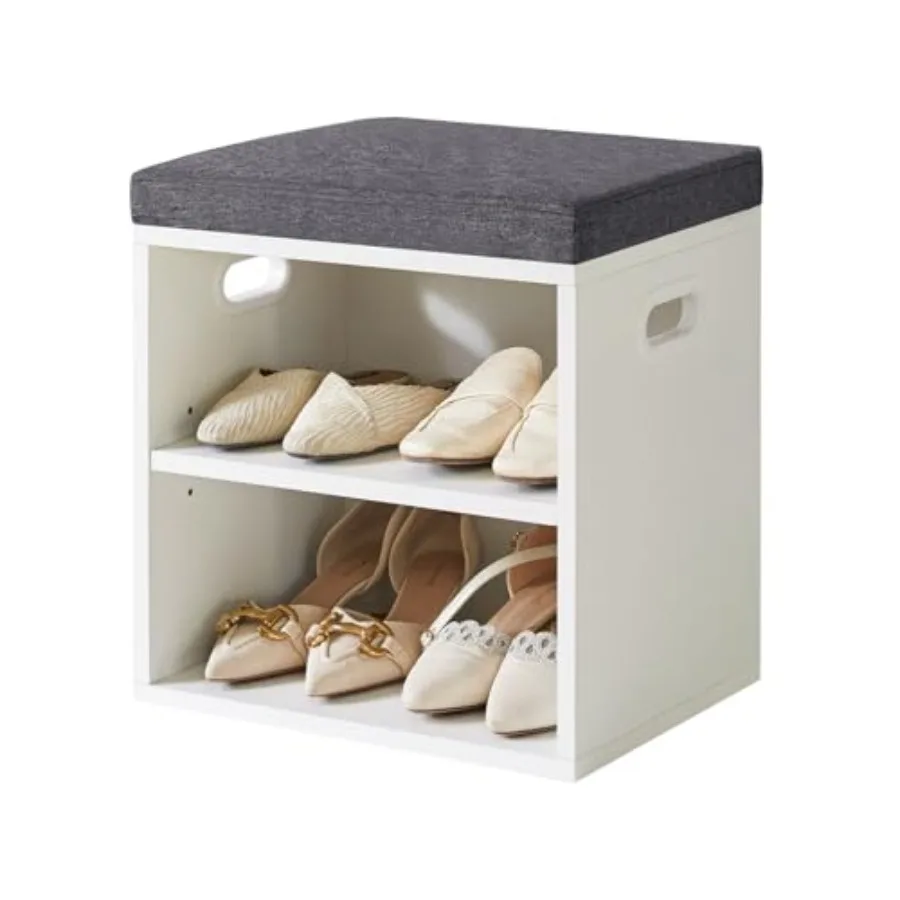 Shoe Storage Bench with Cushion, 2 Tier Shoe Rack with Padded Seat, Adjustable Shoe Organizer Cabinet for Entryway, Living Room
Shoe Storage Bench with Cushion, 2 Tier Shoe Rack with Padded Seat, Adjustable Shoe Organizer Cabinet for Entryway, Living Room