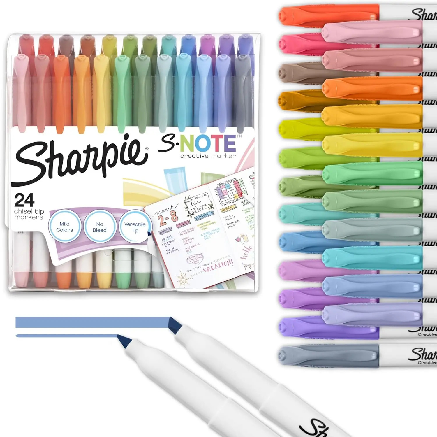 Pastel Highlighters & Art Markers, 24-Count Set with Chisel Tip for School, Home, Office Use
Pastel Highlighters & Art Markers, 24-Count Set with Chisel Tip for School, Home, Office Use