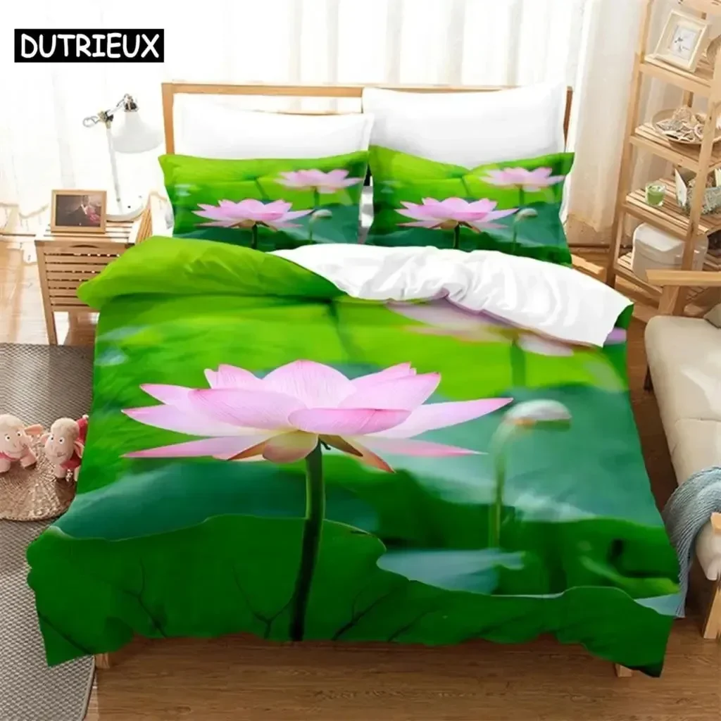 Pink Lotus Queen Bedding Set Green Duvet Cover Set Boys Bedding Digital Printing Bed Linen King Size Duvet Cover
Pink Lotus Queen Bedding Set Green Duvet Cover Set Boys Bedding Digital Printing Bed Linen King Size Duvet Cover