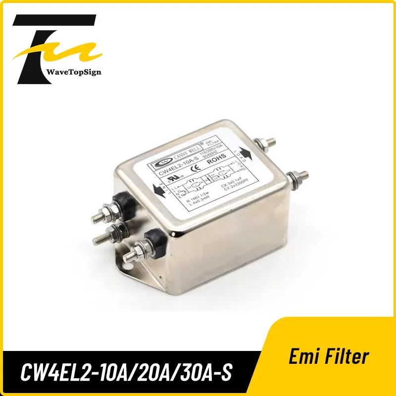 wavetopsign Canny Well Power Emi Filter Cw4el2-10a/20a/30a-s Double Pole Filter Connector Single Phase 220vac
wavetopsign Canny Well Power Emi Filter Cw4el2-10a/20a/30a-s Double Pole Filter Connector Single Phase 220vac
