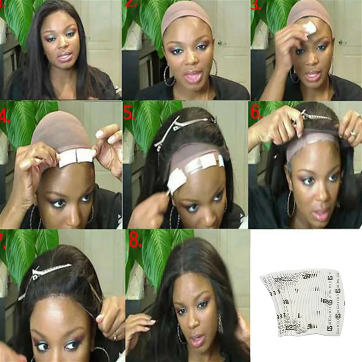 A71P 36Pc/Bag Uultra Huld Wig Tape Double Adhesive Hair Extension Tape Strips Waterproof for Toupee Lace Front Wigs Film
A71P 36Pc/Bag Uultra Huld Wig Tape Double Adhesive Hair Extension Tape Strips Waterproof for Toupee Lace Front Wigs Film