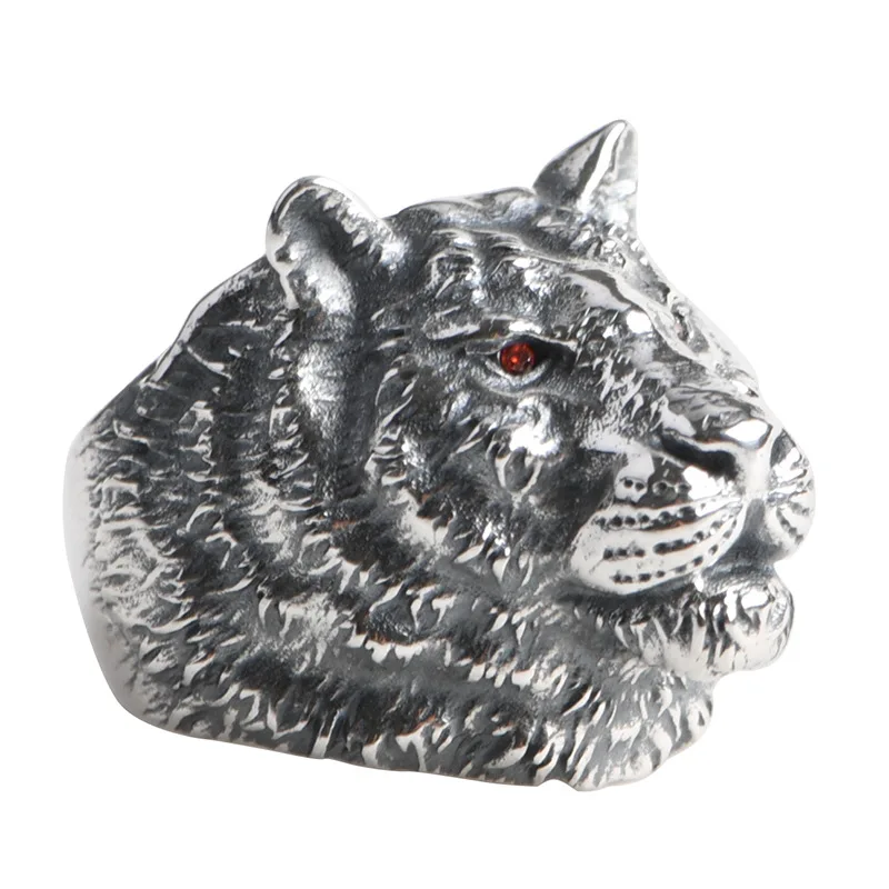 925 Sterling Silver retro do old design men's silver decoration Wolf head Ring
925 Sterling Silver retro do old design men's silver decoration Wolf head Ring