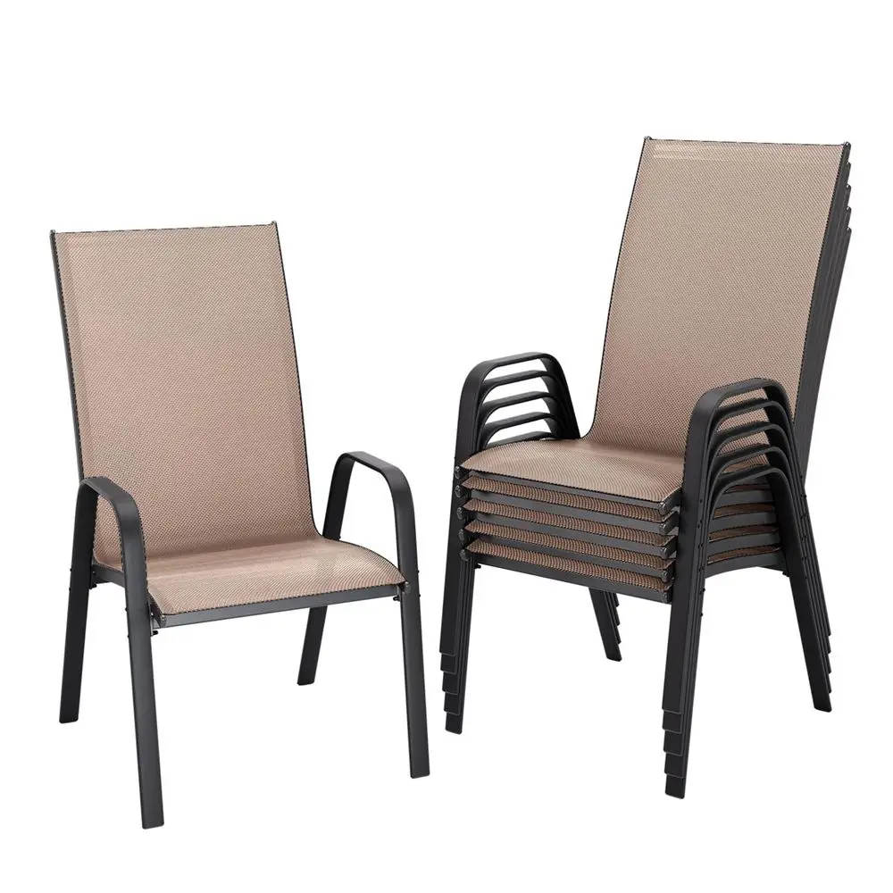 Patio Dining Chairs Set of 6, Outdoor Stackable Dining Furniture Set, All Weather Dining Set for Lawn, Garden, Backyard, Poolsi
Patio Dining Chairs Set of 6, Outdoor Stackable Dining Furniture Set, All Weather Dining Set for Lawn, Garden, Backyard, Poolsi