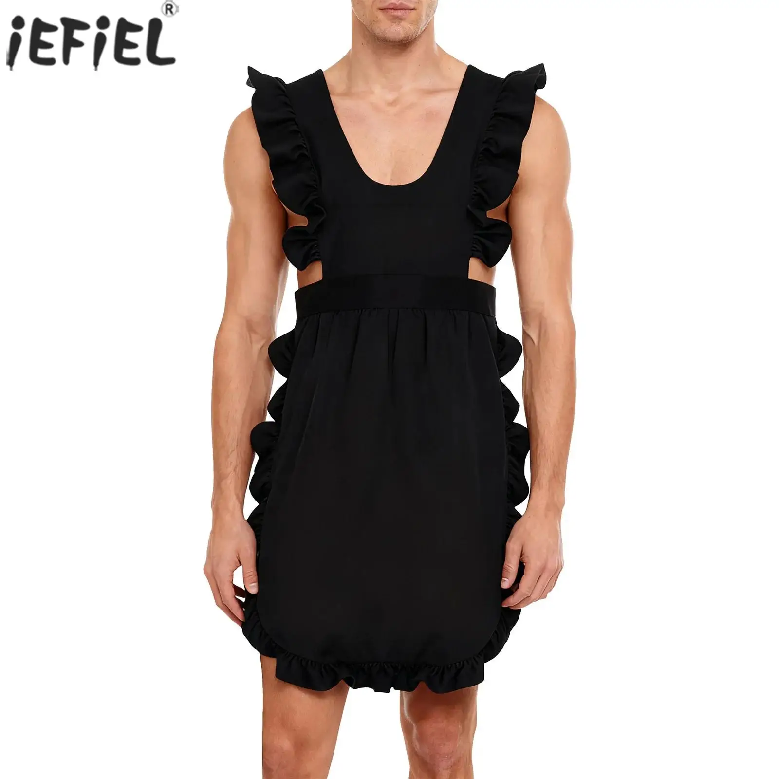 Men Ruffled Apron Manservant Cosplay Lingerie Costume Self-tie Long Apron Sissy Maid Dress-up Nightwear for Couple Games Dresses
Men Ruffled Apron Manservant Cosplay Lingerie Costume Self-tie Long Apron Sissy Maid Dress-up Nightwear for Couple Games Dresses