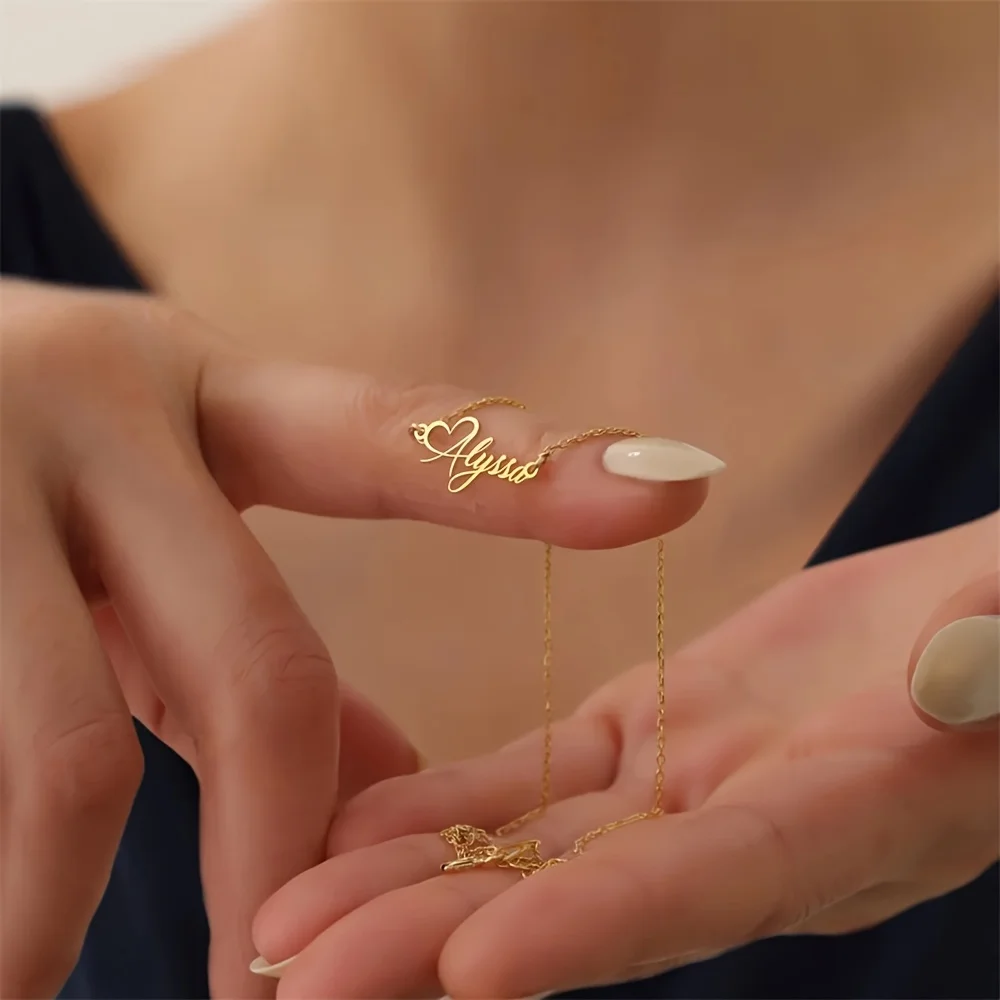 Custom Name Love Heart Necklace for Women Stainless Steel 18k Gold-Plating Personalized Dainty Minimalism Jewelry Birthday Gift
Custom Name Love Heart Necklace for Women Stainless Steel 18k Gold-Plating Personalized Dainty Minimalism Jewelry Birthday Gift