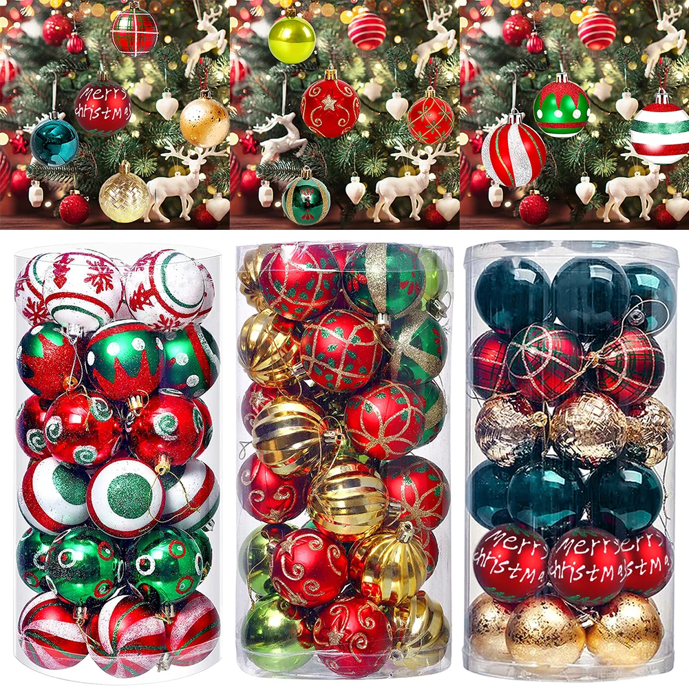 30Pcs Christmas Ball Ornaments 2.36 Inch Xmas Tree Baubles Set Christmas Hanging Pendants Party Holiday Wedding Decor
30Pcs Christmas Ball Ornaments 2.36 Inch Xmas Tree Baubles Set Christmas Hanging Pendants Party Holiday Wedding Decor