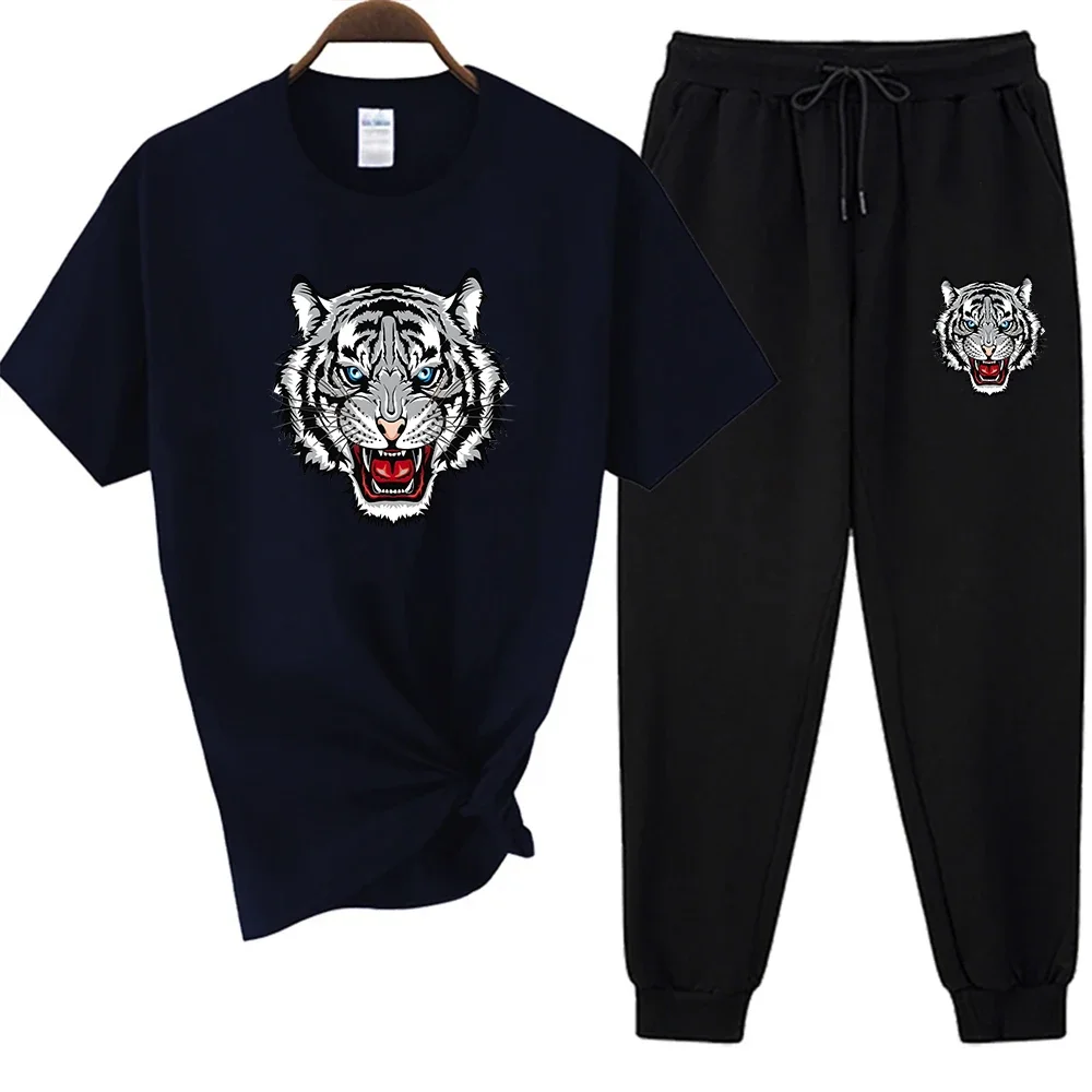Women's Fashion 2 Piece Sets Classical Round Neck Short Sleeved Cotton T-shirt+Black Pants Outfits Female High-quality Tracksuit
Women's Fashion 2 Piece Sets Classical Round Neck Short Sleeved Cotton T-shirt+Black Pants Outfits Female High-quality Tracksuit
