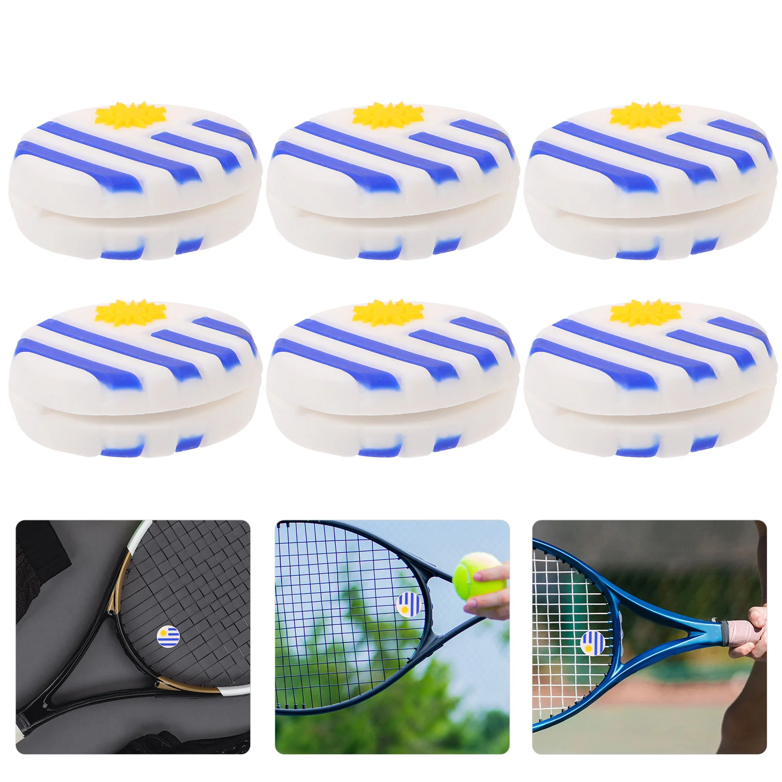 6 Pcs Tennis Balls Racket Shock Absorber Dampener Vibration Uruguay Absorbers Decorative Shocks
6 Pcs Tennis Balls Racket Shock Absorber Dampener Vibration Uruguay Absorbers Decorative Shocks
