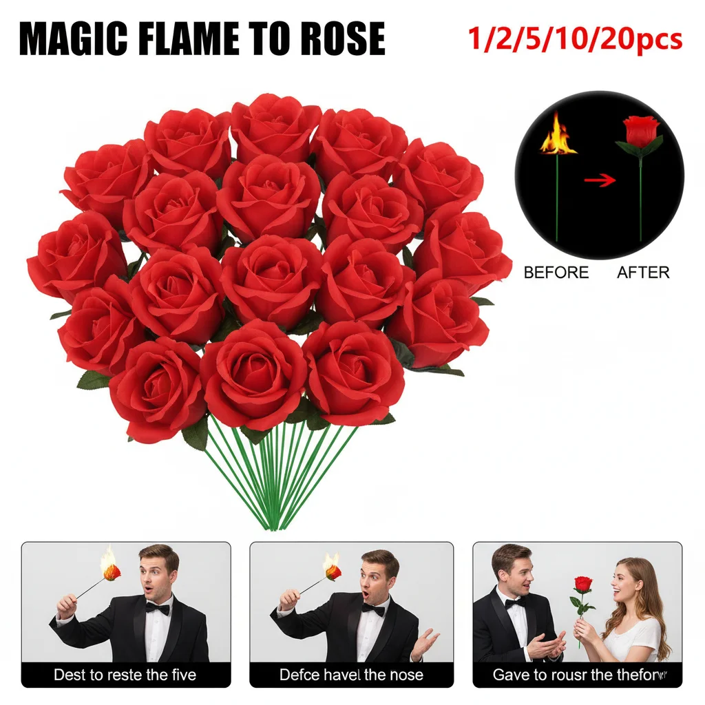 1/2/5/10/20PCS Novelty Surprise Prank Joke Mystical Fun Toy Torches Change Roses Magic Tricks Fun Romantic Present
1/2/5/10/20PCS Novelty Surprise Prank Joke Mystical Fun Toy Torches Change Roses Magic Tricks Fun Romantic Present