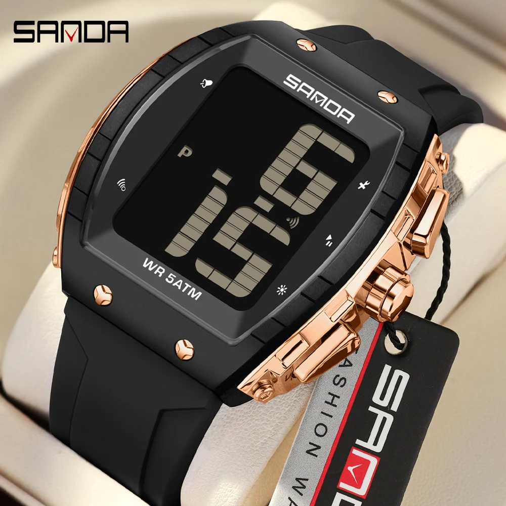 SANDA Men's LED Digital Watches Casual Date and Week Alarm Waterproof Wristwatch Man Silicone Strap Electronic Watch
SANDA Men's LED Digital Watches Casual Date and Week Alarm Waterproof Wristwatch Man Silicone Strap Electronic Watch