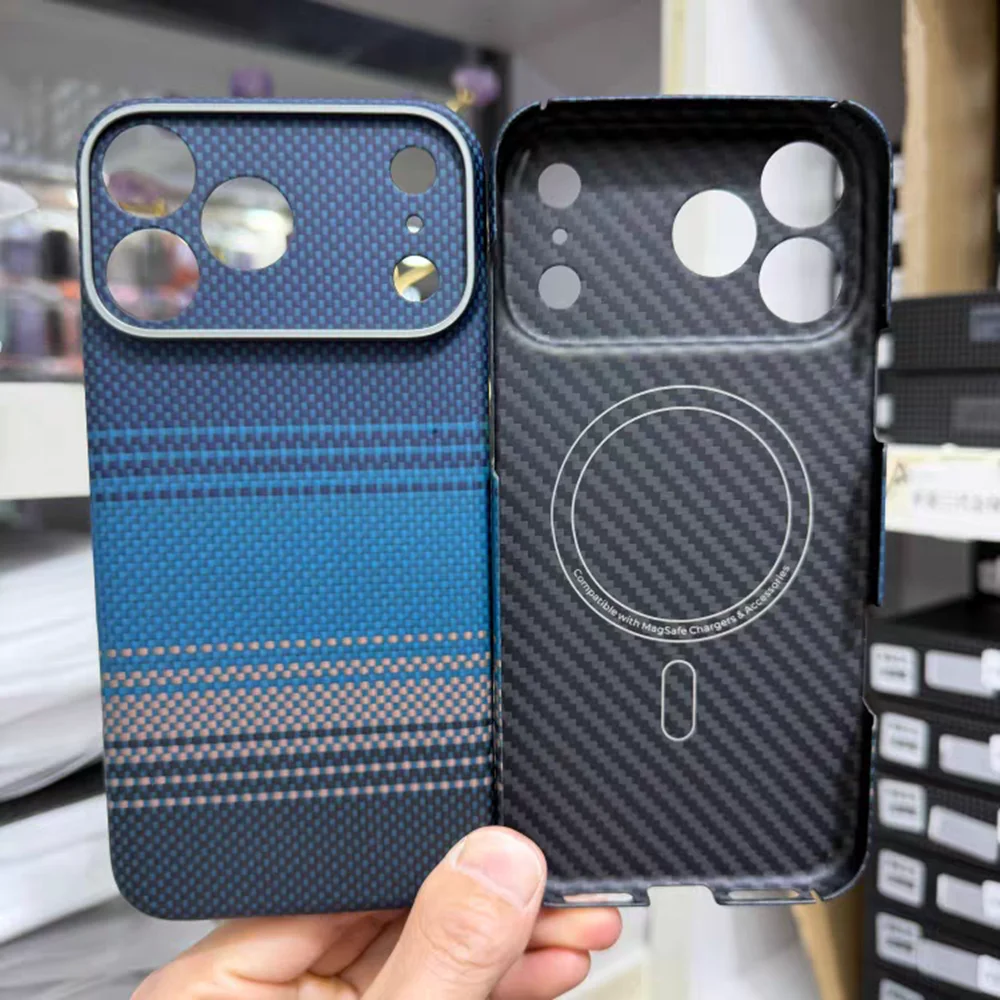 Genuine Aramid Carbon Fiber For Magsafe Cover For iPhone 17 Pro Max 17Pro Woven Sunset Moonrise Magnetic Ultra Thin Hard Case
Genuine Aramid Carbon Fiber For Magsafe Cover For iPhone 17 Pro Max 17Pro Woven Sunset Moonrise Magnetic Ultra Thin Hard Case