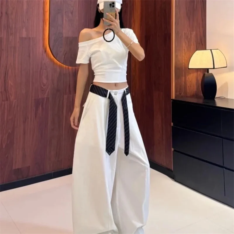 Spring Femme Loose Wide-leg Pants Summer Women High Waist Solid Color Patchwork Pantalons Ladies Fashion Casual Balloon Trousers
Spring Femme Loose Wide-leg Pants Summer Women High Waist Solid Color Patchwork Pantalons Ladies Fashion Casual Balloon Trousers