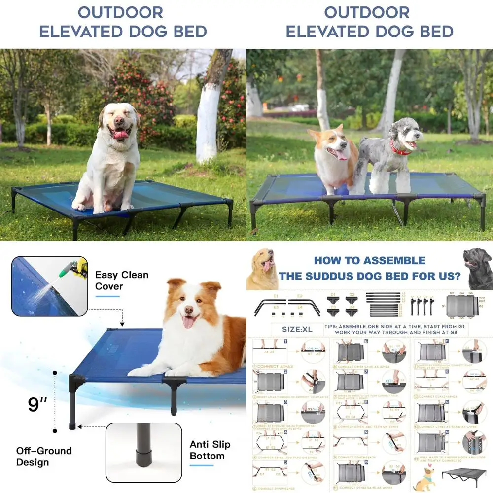 X-Large синяя водонепроницаемая портативная уличная кровать для собак, повышенная конструкция для легкой чистки, подходит для использования в помещении и на открытом воздухе
X-Large синяя водонепроницаемая портативная уличная кровать для собак, повышенная конструкция для легкой чистки, подходит для использования в помещении и на открытом воздухе