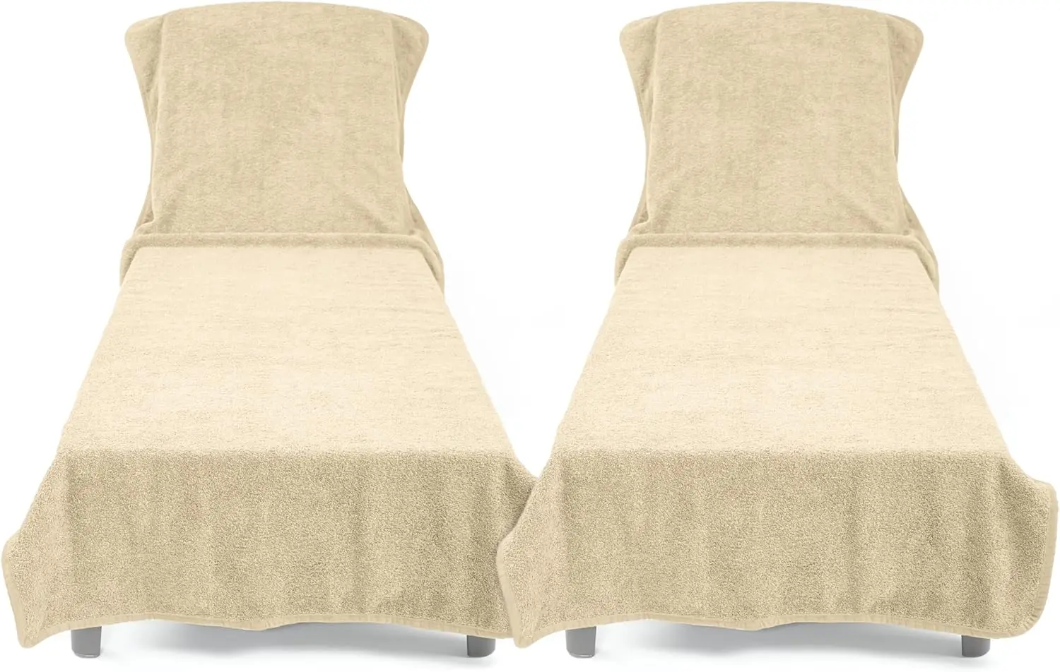 2 Piece Chaise Lounge Towels with Pocket, 32x86 Inches Soft Absorbent Quick Dry Pool Towels for Beach, Beige
2 Piece Chaise Lounge Towels with Pocket, 32x86 Inches Soft Absorbent Quick Dry Pool Towels for Beach, Beige