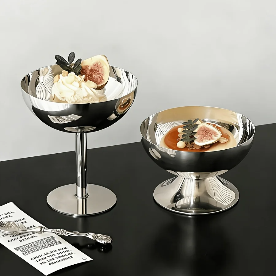 Stainless Steel Ice Cream Cups, Large and Small Metal Dessert Bowls, Made From 304-grade Stainless Steel, Dishwasher-safe
Stainless Steel Ice Cream Cups, Large and Small Metal Dessert Bowls, Made From 304-grade Stainless Steel, Dishwasher-safe