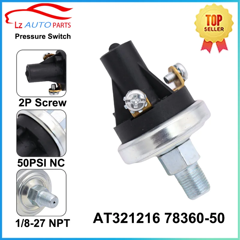 Oil Pressure Switch Sensor AT321216 78360 for John Deere Skid Steer Loader 4475 5575 6675 7775 8875, 50PSI NC 78360-50
Oil Pressure Switch Sensor AT321216 78360 for John Deere Skid Steer Loader 4475 5575 6675 7775 8875, 50PSI NC 78360-50