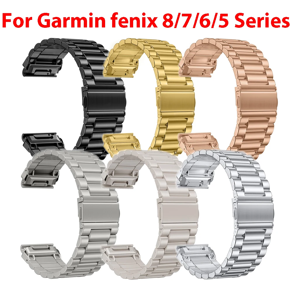 For Garmin fenix 8/7/6/5 Series Watch Strap 22mm Stainless Steel Triple-Row Watch Strap Sport Watch Accessories
For Garmin fenix 8/7/6/5 Series Watch Strap 22mm Stainless Steel Triple-Row Watch Strap Sport Watch Accessories