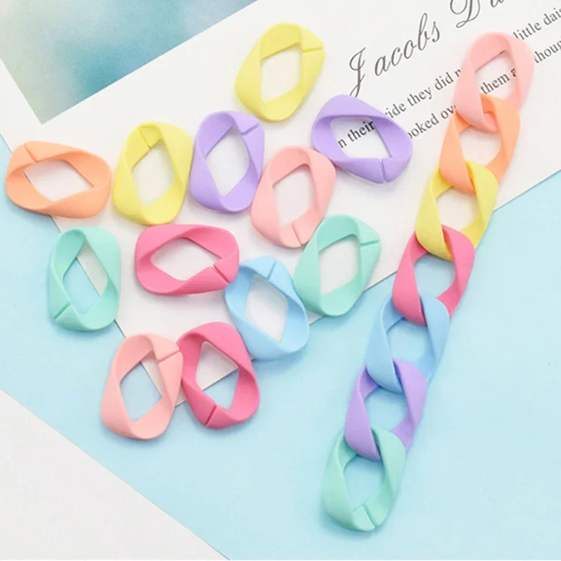 20Pcs Candy Color Acrylic Flat Twisted Chain Assembled Parts Beads for Bag Chain KeyChian Findings Diy Jewelry Making Supplies
20Pcs Candy Color Acrylic Flat Twisted Chain Assembled Parts Beads for Bag Chain KeyChian Findings Diy Jewelry Making Supplies