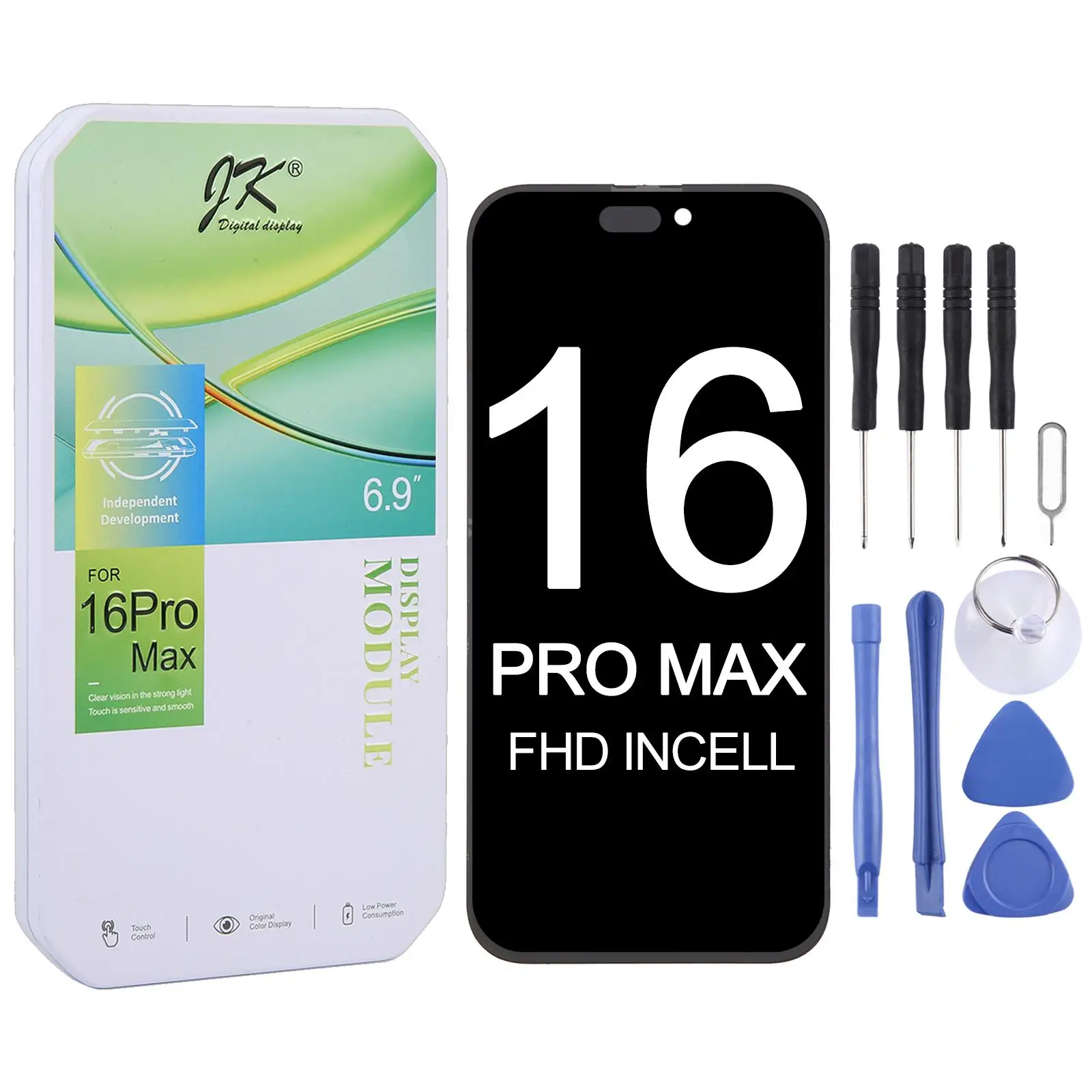 JK Incell LCD Screen Assembly For iPhone 16 Pro Max Repair Parts Touch Digitizer Display No Dead Pixel Tested
JK Incell LCD Screen Assembly For iPhone 16 Pro Max Repair Parts Touch Digitizer Display No Dead Pixel Tested