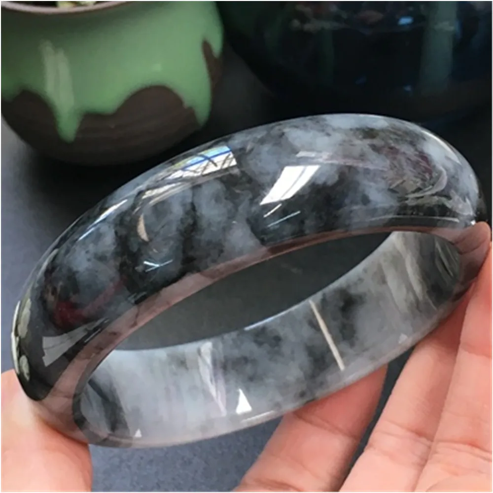 Natural Original Ecological Pattern Jade Bangles Black Elegant Princess Best Jewelry
Natural Original Ecological Pattern Jade Bangles Black Elegant Princess Best Jewelry