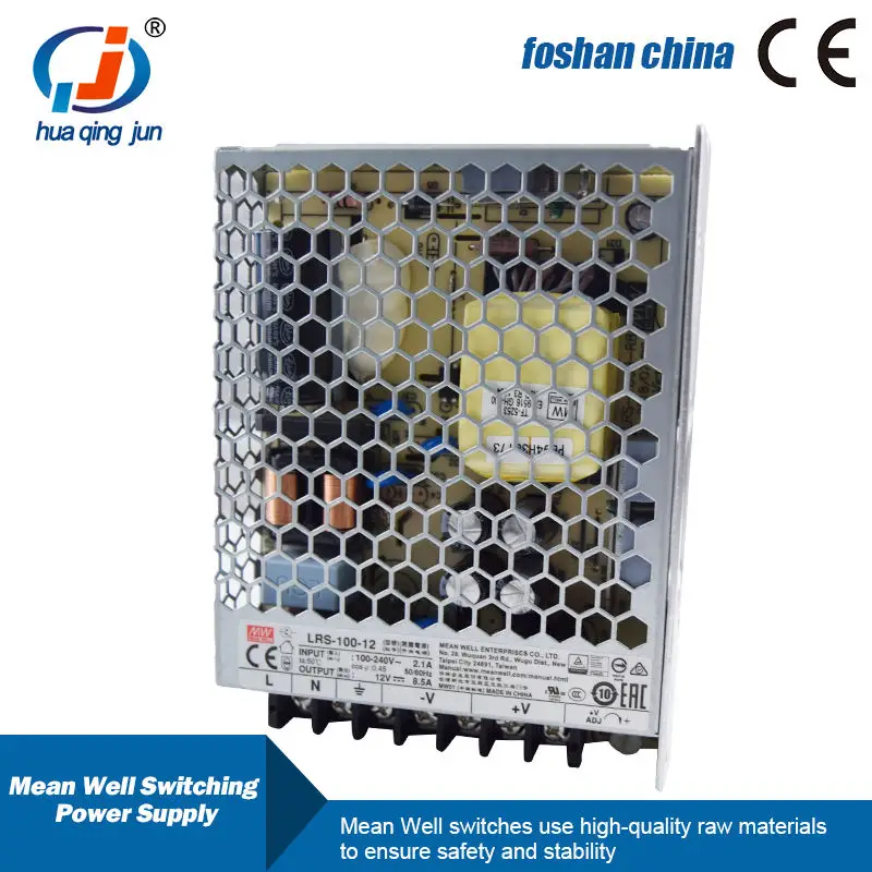 100W 12V 8.5A Single Output LRS-100-12V Meanwell Switching Power Supply for PLC Module
100W 12V 8.5A Single Output LRS-100-12V Meanwell Switching Power Supply for PLC Module