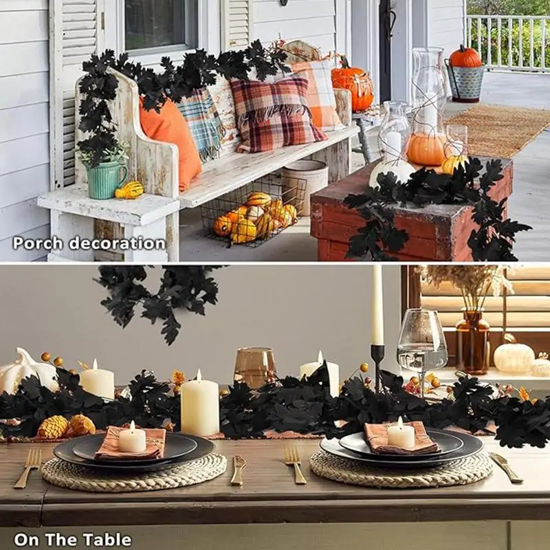 Fall Garland Autumn Decor 2pcs Black Realistic Maple Leaves Garland Mysterious Gorgeous Fall Decorations Outdoor For Christmas
Fall Garland Autumn Decor 2pcs Black Realistic Maple Leaves Garland Mysterious Gorgeous Fall Decorations Outdoor For Christmas