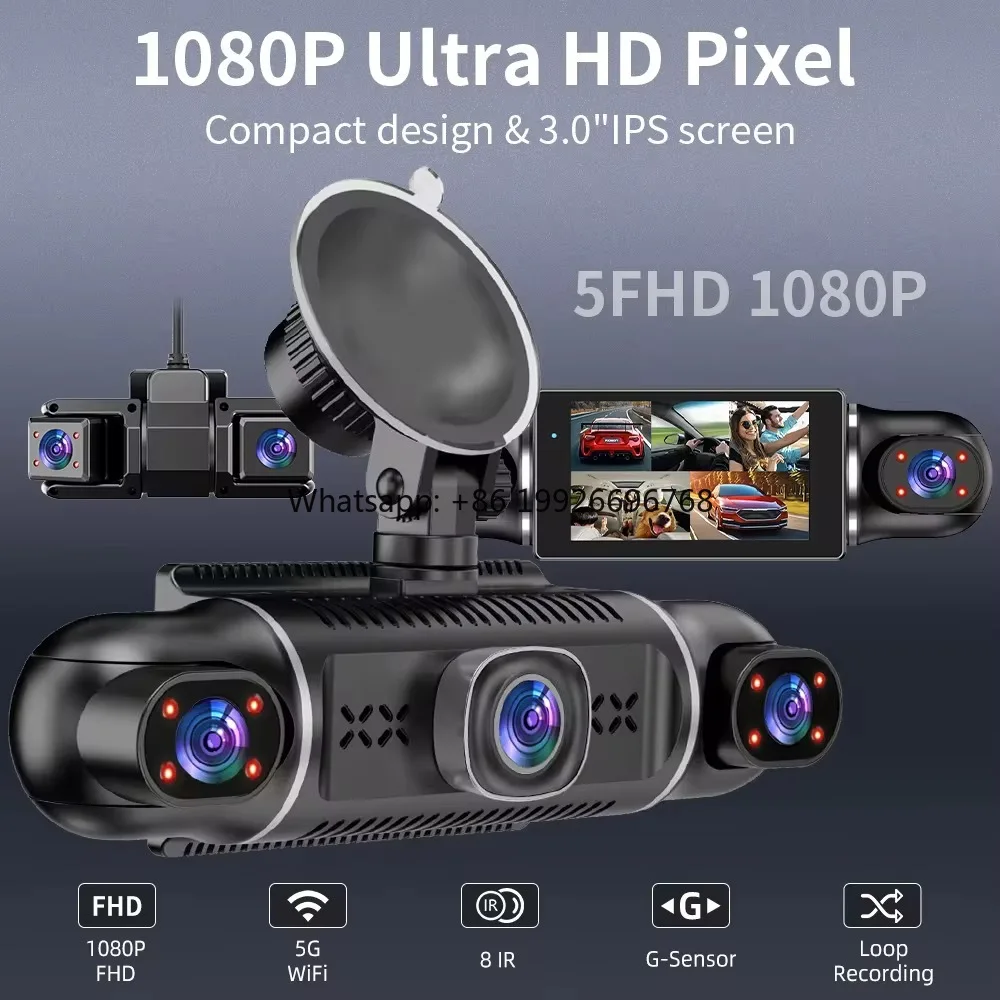 360 Panoramic Car DVR 5CH 3Inch Screen 170 Degree Dash Cam 5G WiFi Sentinel Parking Monioring Car camer manufacturer
360 Panoramic Car DVR 5CH 3Inch Screen 170 Degree Dash Cam 5G WiFi Sentinel Parking Monioring Car camer manufacturer